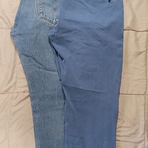Levi's Dual-Tone Blue Straight Jeans